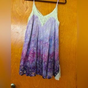Custom dyed lace sundress